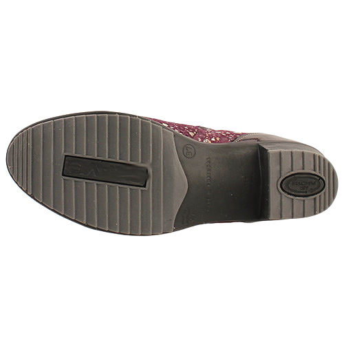 Suave Block Heeled Ankle Boots - Pamela - Burgundy