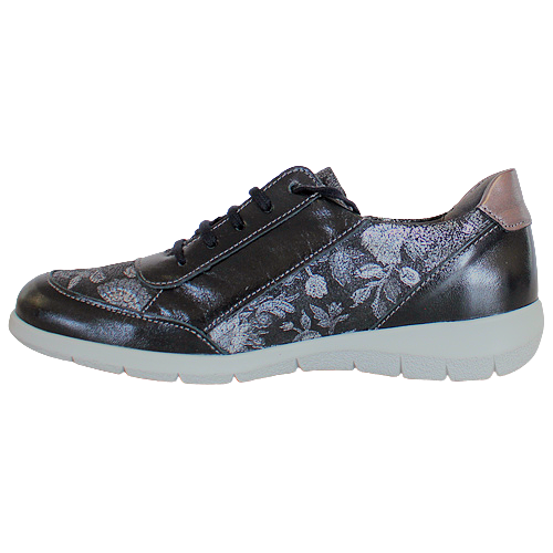 Suave Ladies Lace Up Shoes - June -Black
