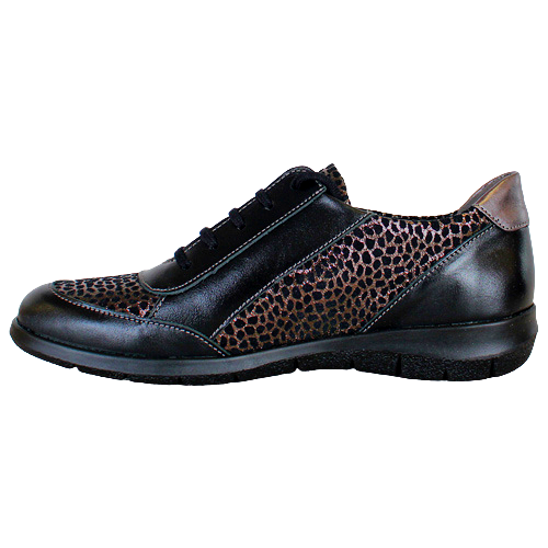 Suave Ladies Lace Up Shoes - June -Black Multi