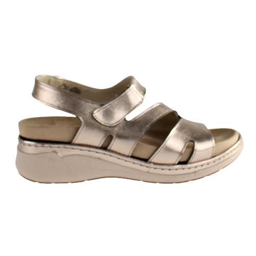 Suave Low Wedge Sandals - Malaga - Gold