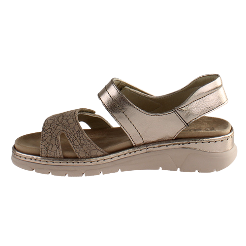 Suave Ladies Low Wedge Sandals - Manila - Gold