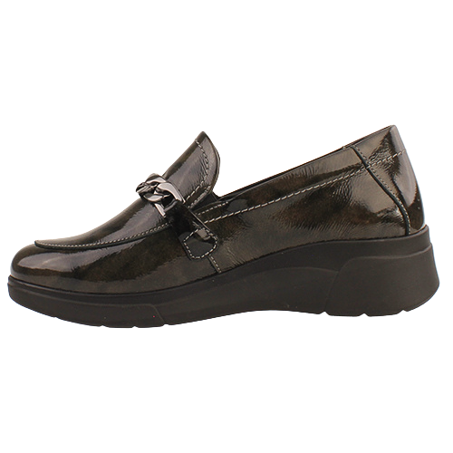 Suave Wedge Loafers - Martha - Black Patent