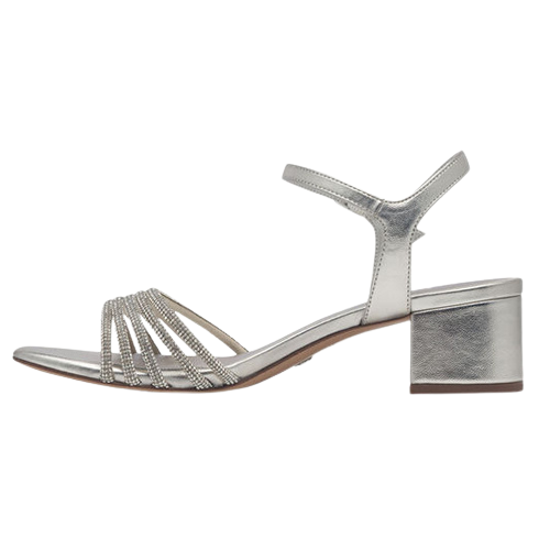 Tamaris Block Heeled Sandals - 28248-44 - Silver