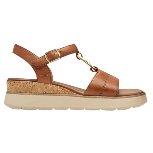 Tamaris Comfort Wedge Sandals - 88718-44 - Tan