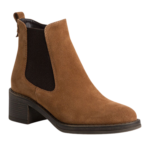 Tamaris Block Heeled Ankle Boots - 25007-43- Brown