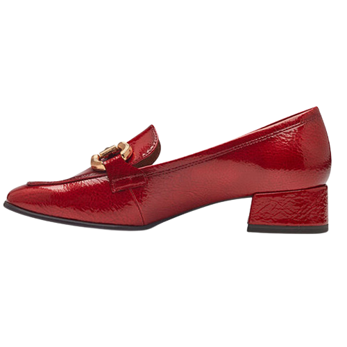 Tamaris Block Heeled Loafers -24316-43 - Red