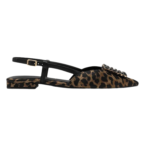 Tamaris Ladies Flat Sling-Backs 29403-42 Leopard - Main Image