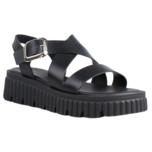 Tamaris Ladies Low Wedge Sandals - 28705-44 - Black