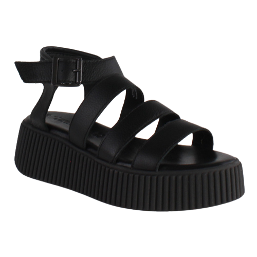 Tamaris Ladies Flatform Sandals - 28017-42 - Black