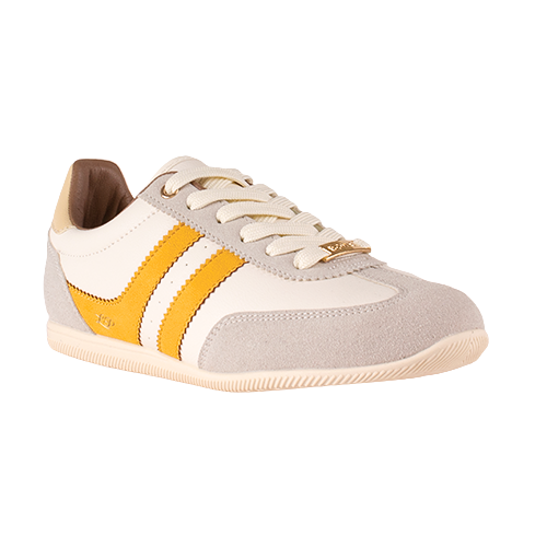 Tommy Bowe Ladies Trainers - Tangan - White/Yellow