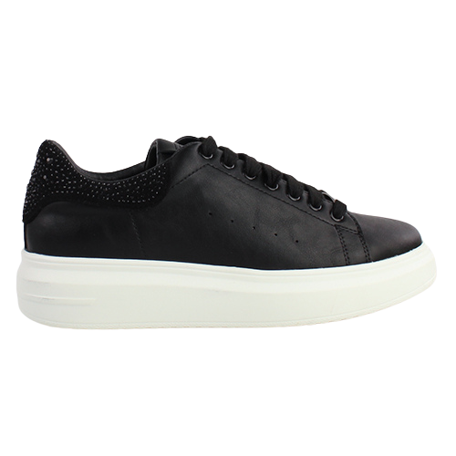 Ladies black platform trainers shop