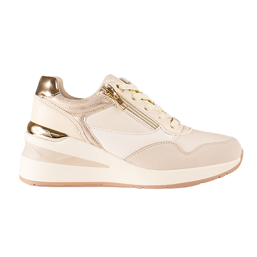 Tommy Bowe Ladies Wedge Trainer - Finn - Cream
