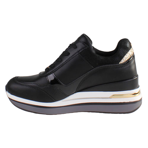 Tommy Bowe Wedge Trainers - Gunter - Black