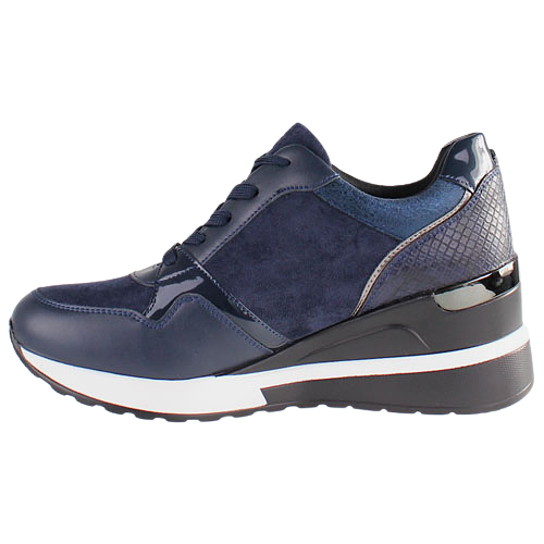 Tommy Bowe Ladies Wedge Trainers - Leacy - Navy