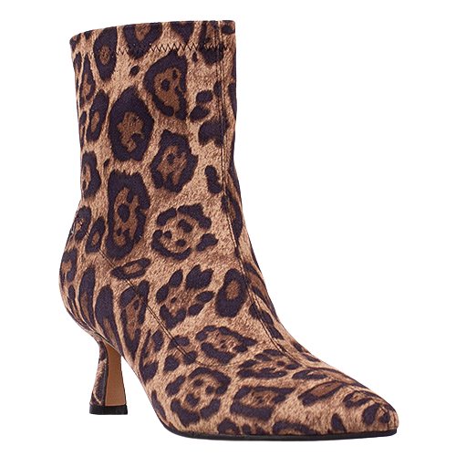 Una Healy Dressy Heeled Ankle Boots - In My Room - Leopard