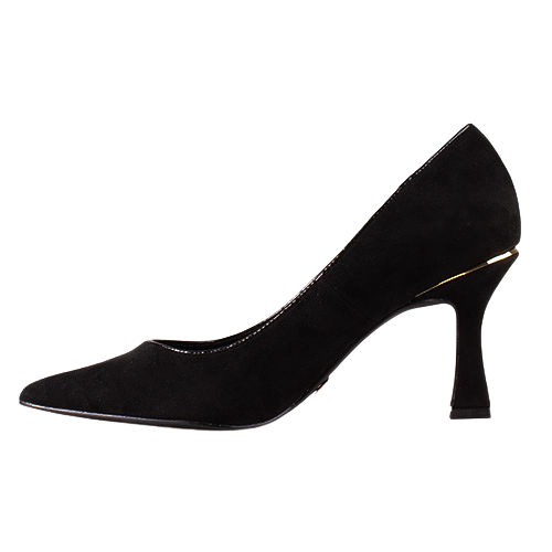 Una Healy Dressy Heeled Pumps - Run It Up - Black Suede