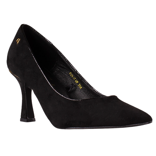 Una Healy Dressy Heeled Pumps - Run It Up - Black Suede
