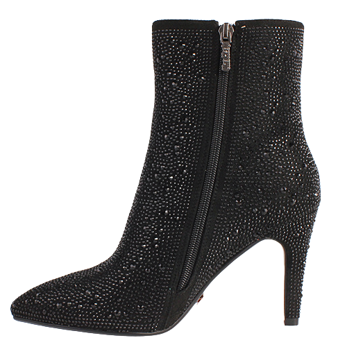 Una Healy Dressy Heeled Ankle Boots - It Had To Be You - Black Sparkle