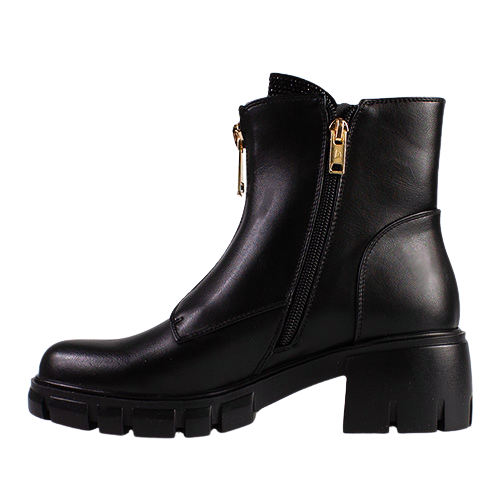 Una Healy Block Heeled Ankle Boots - Mercy Now - Black