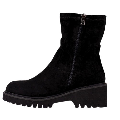 Una Healy Ladies Ankle Boots - Travelin Soldier - Black Suede