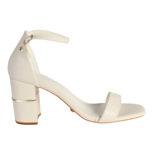 Una Healy Block Heeled Sandals - Satin Doll - White