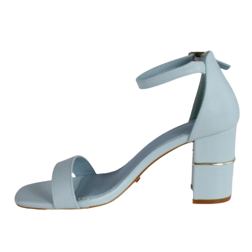 Una Healy Block Heeled Sandals - Satin Doll - Blue