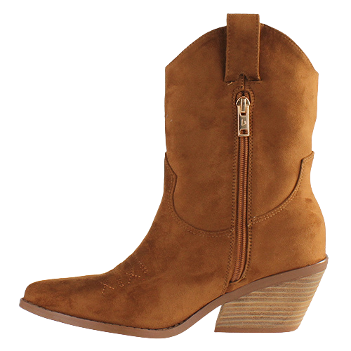 Una Healy Mid Cowboy Boots- Hostage - Brown