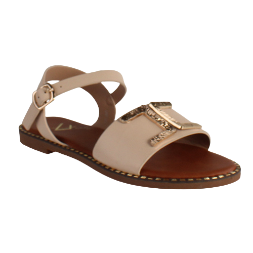 Una Healy Flat Sandals - Last Night - Nude