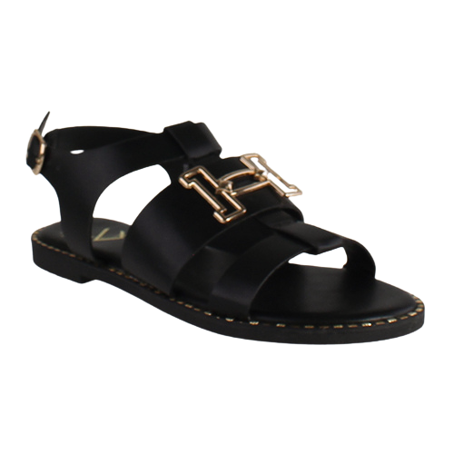 Una Healy Flat Sandals - Surrender - Black