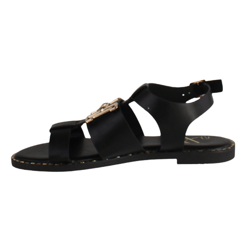 Una Healy Flat Sandals - Surrender - Black
