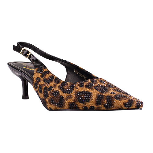 Una Healy Ladies Slingback Pumps - Bird Hunter - Leopard
