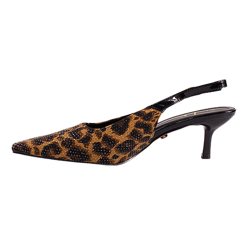 Una Healy Ladies Slingback Pumps - Bird Hunter - Leopard