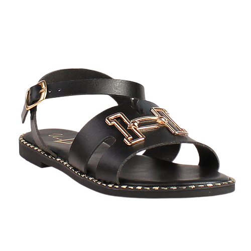 Una Healy Ladies Flat Sandals - Viva/Driftin - Black