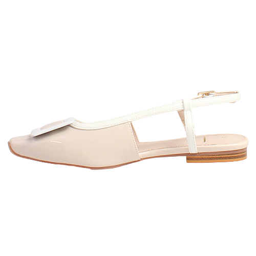 Una Healy Ladies Sling Back Flats - Step It Up - Beige