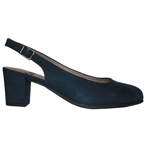 Jana Ladies Block Heels - 29460-42 - Navy Suede