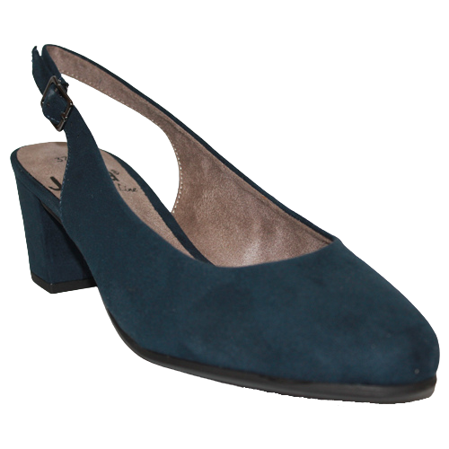 Jana Ladies Block Heels - 29460-42 - Navy Suede