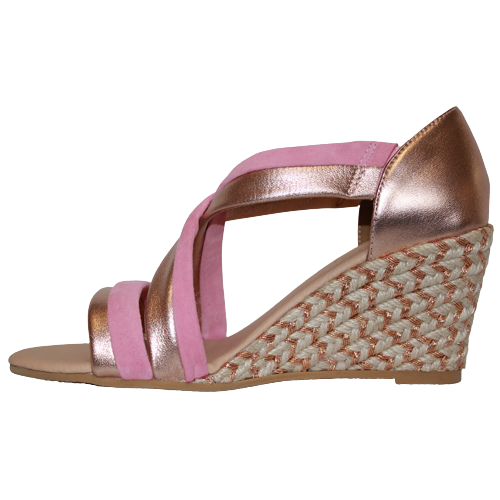 Kate Appleby Wedge Sandals - Lerwick - Pink/ Gold