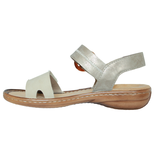 Rieker Flat Sandals - 608Z3-60 - Beige