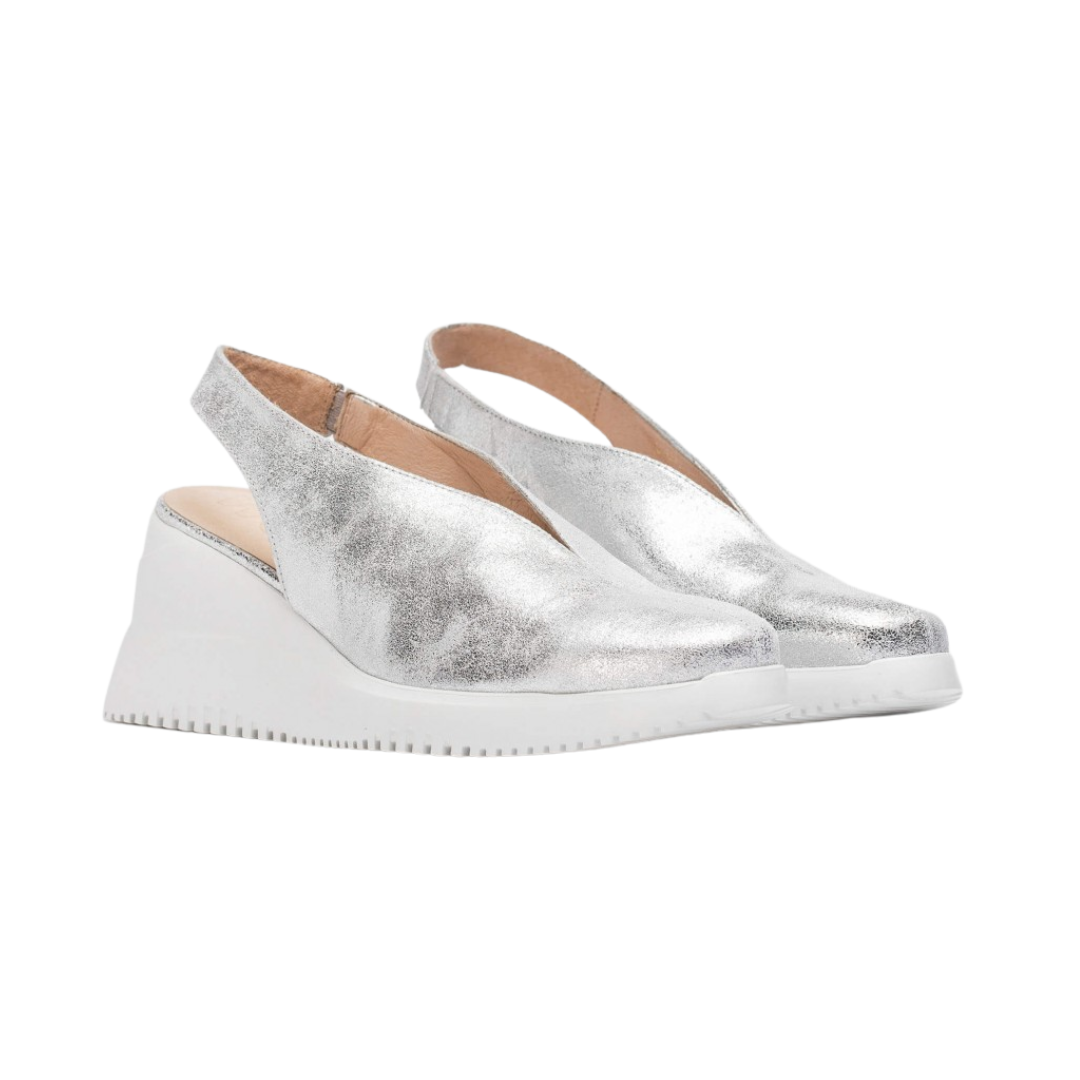 Wonders Wedge Shoes - G-6607 - Silver