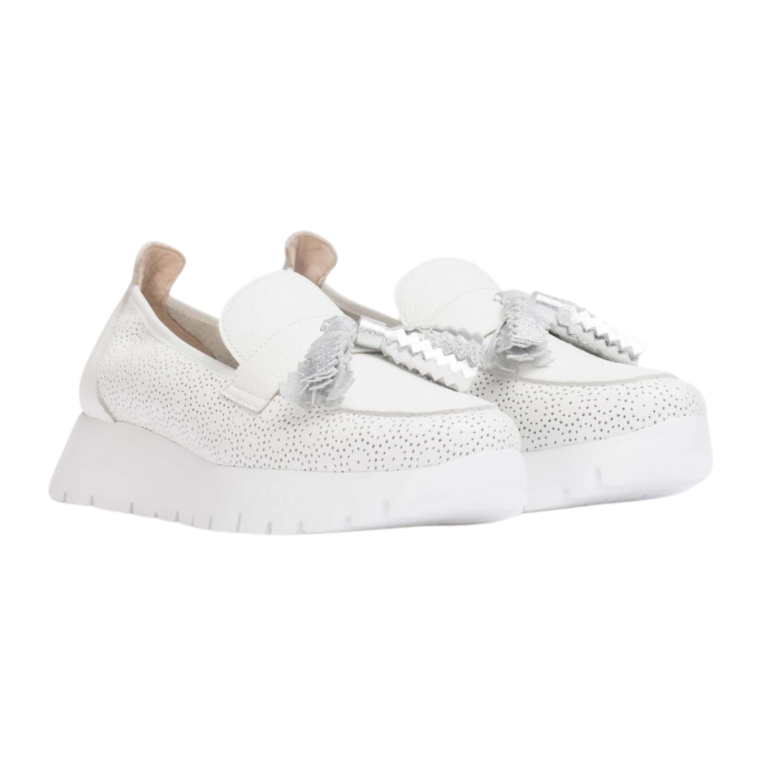 Wonders Flatform Loafers- A-2445 - White