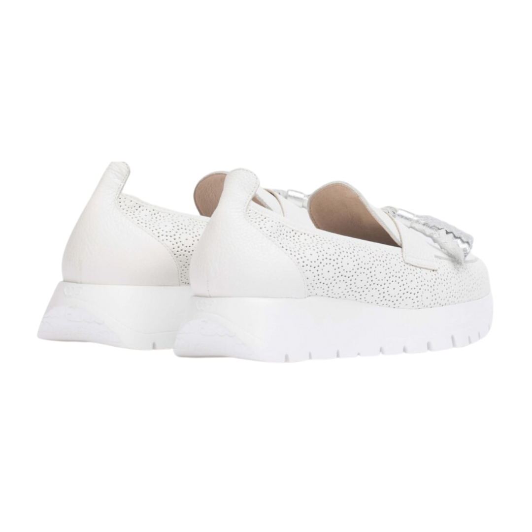 Wonders Flatform Loafers- A-2445 - White