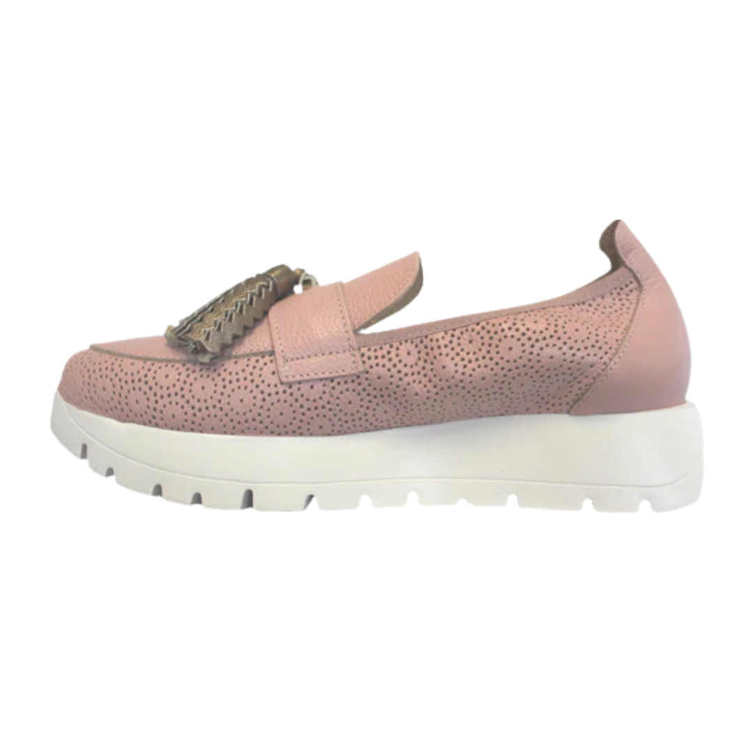 Wonders Flatform Loafers- A-2445 - Pink