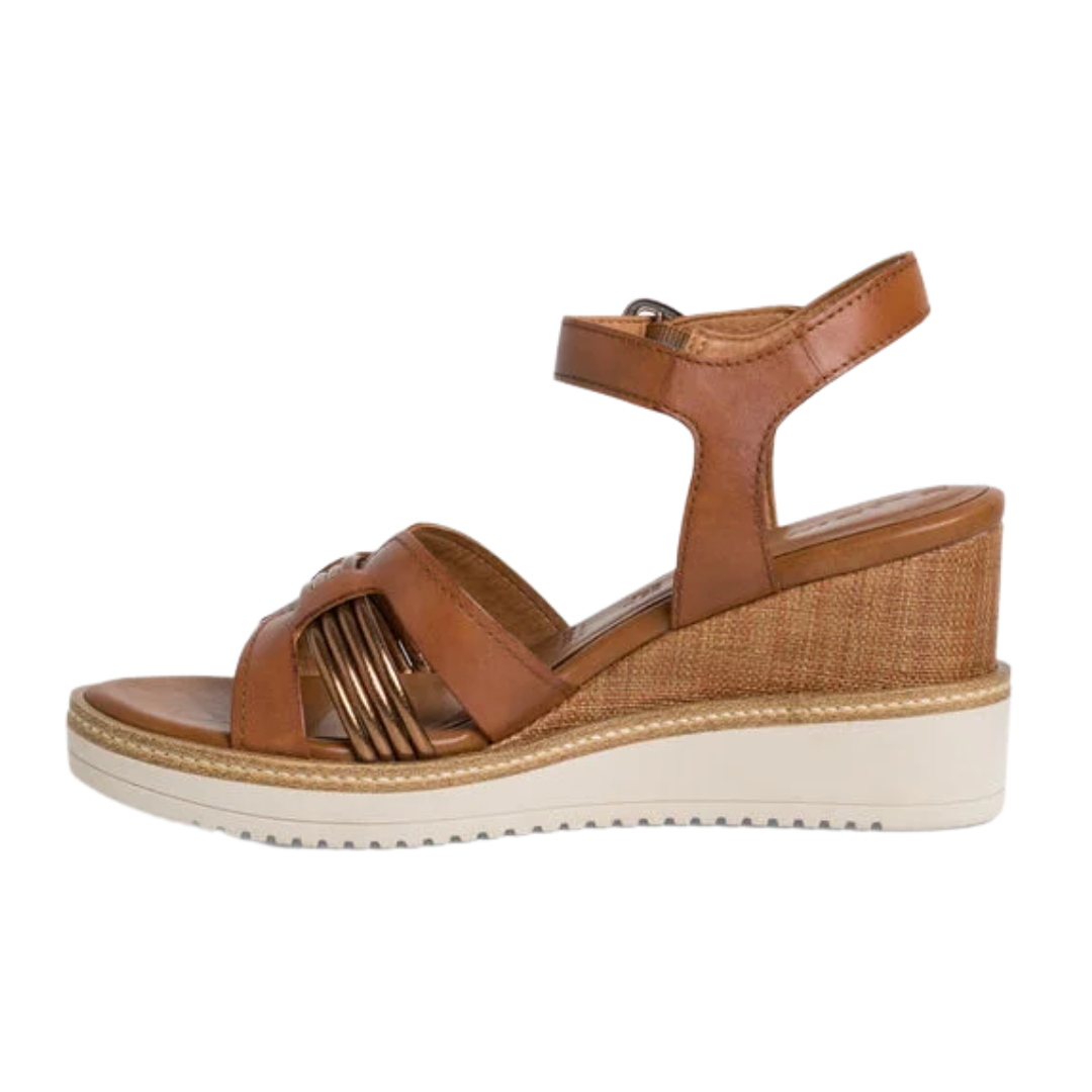 Tamaris Wedge Sandals- 28243-20 - Tan