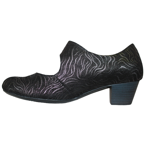 Waldlaufer Wide Fit Cross Straps- 358312 - Black/Metallic