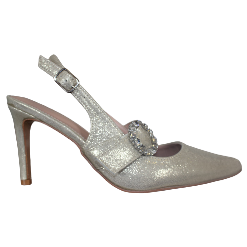 Sorento High Heel Courts - Heskin - Gold