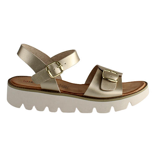 Heavenly Feet Chunky Sandals - Trudy - Gold