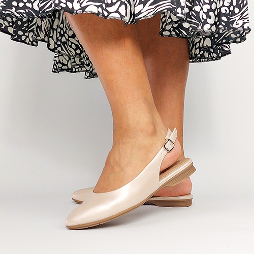 Jana Slingback Flats - 29461-42 - Pearl