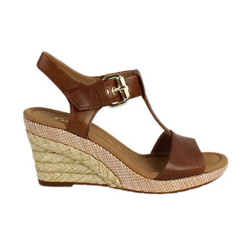 Gabor Ladies Wedge Sandals Tan1