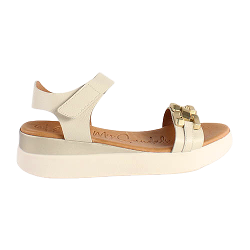 Oh My Sandals Ladies Platform Sandals 5419 Beige