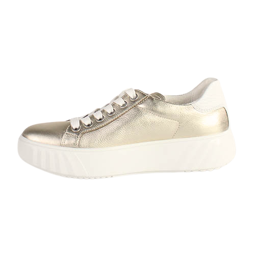 Ara Ladies Platform Trainers - 46523-13 - Gold